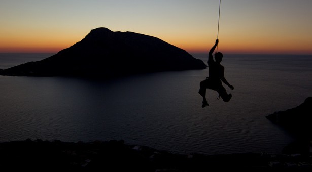 Kalymnos’ in the chase of the high rocks and the deep sea